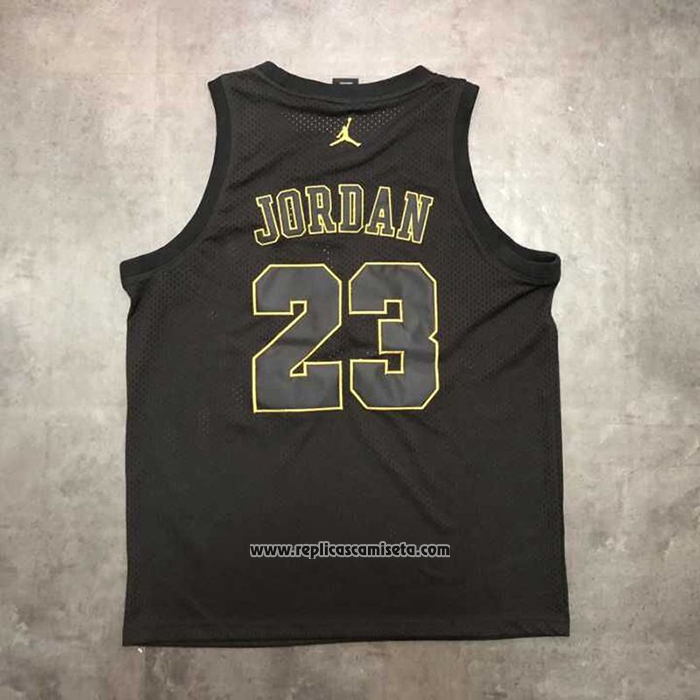 Camiseta Michael Jordan #23 Negro Oro